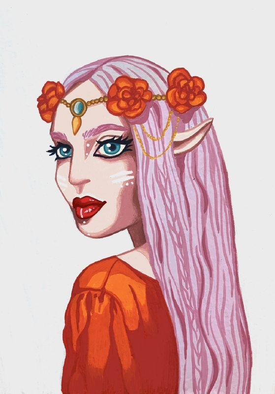 Elvish lady, character portrait