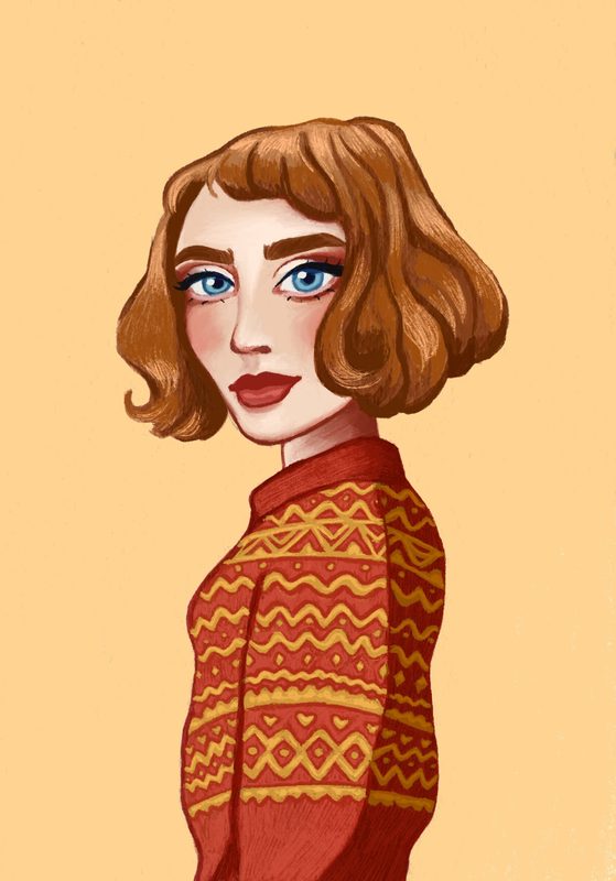Portrait study of Jerianie, portrait commission