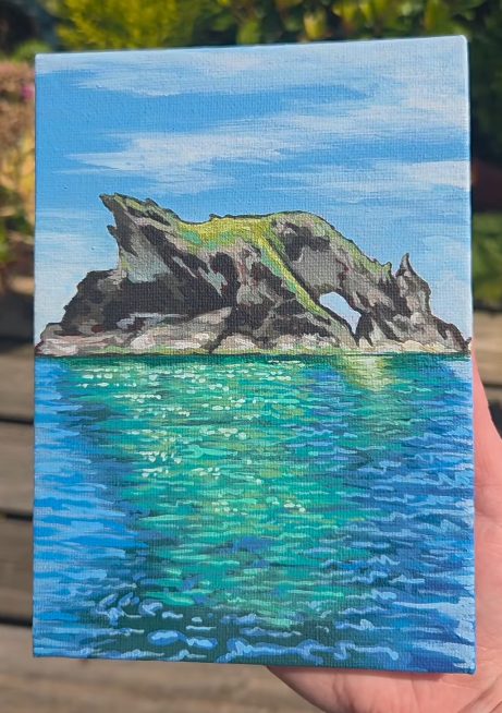 Arch rock, acrylic on canvas